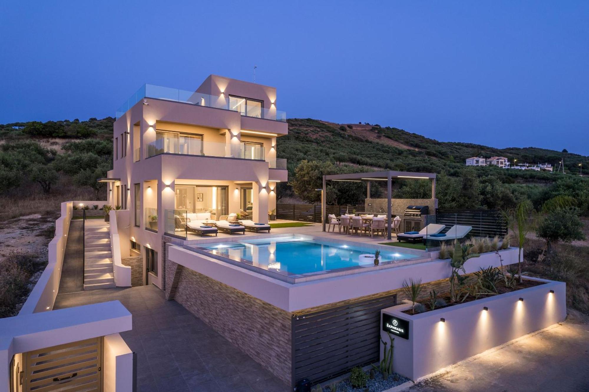 Villa Ekphrasis With Sea View And Jacuzzi Ravdhoúkha Dış mekan fotoğraf